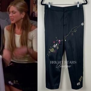 Rare Embroidered Cropped Pants ALT ASO Rachel Green Friends & Monica ALT
